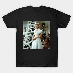 White Christmas handsome blonde girl T-Shirt